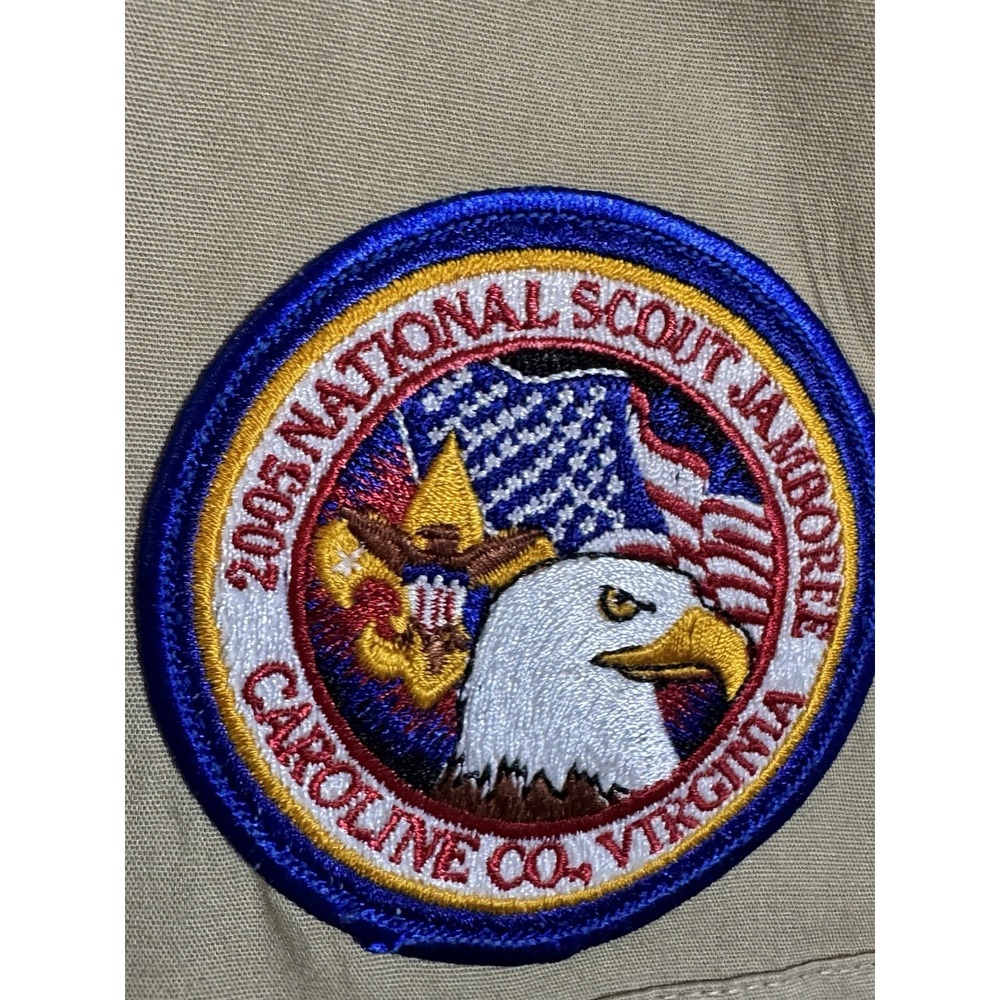 Vintage‎ Boy Scouts of America Shirt Mens Large Uniform Patch Made USA National - Picture 2 of 5